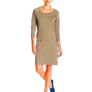 Merrell Ostrova 3/4 Sleeve Double Knit Dress Zippered Pockets, XXS